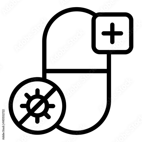 antibiotic icon line