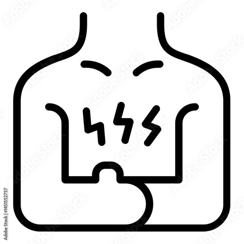 diarrhea stomach icon line