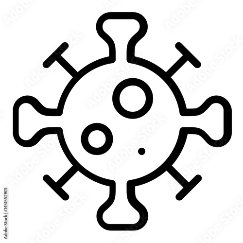 virus icon line