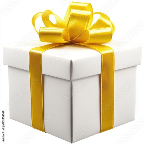 Gift box with yellow ribbon (2)