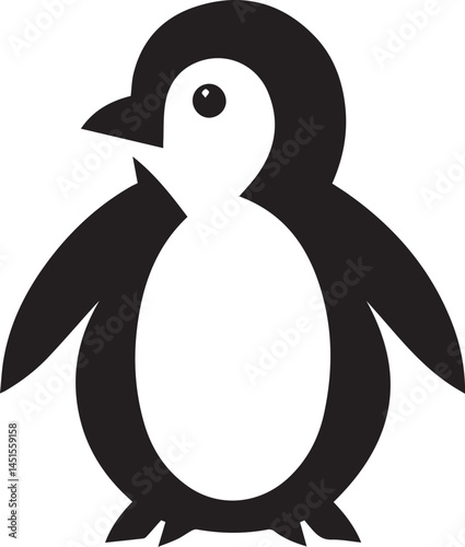 A Penguin Vector Art Illustration EPS File
