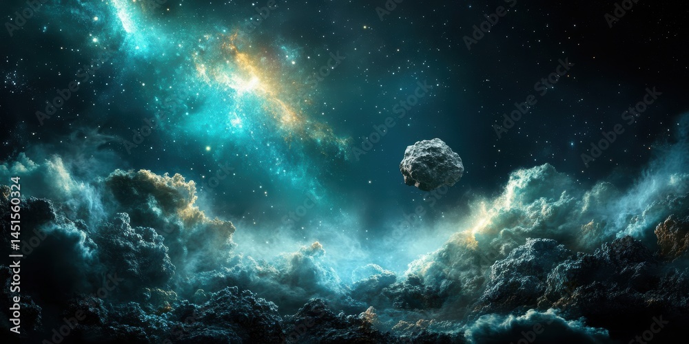 Fototapeta premium Asteroid banner