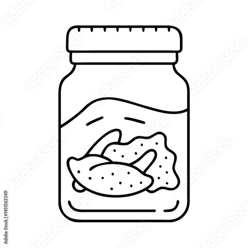 bbq spice rub jar icon, bbq spice rub jar line art - simple line art of bbq spice rub jar, perfect for bbq spice rub jar logos and icons