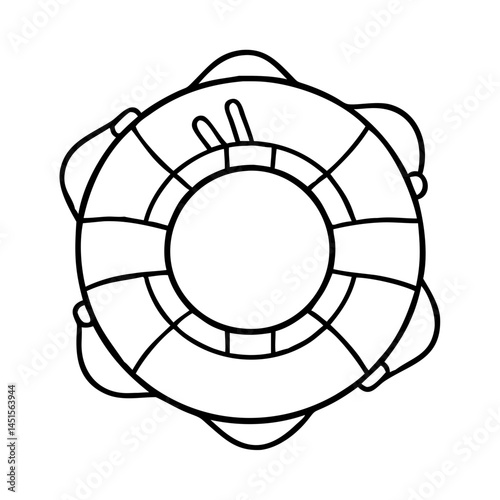beach lifeguard rescue tube icon, beach lifeguard rescue tube line art - simple line art of beach lifeguard rescue tube, perfect for beach lifeguard rescue tube logos and icons