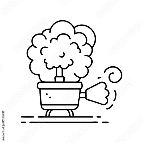 candy floss machine icon, candy floss machine line art - simple line art of candy floss machine, perfect for candy floss machine logos and icons