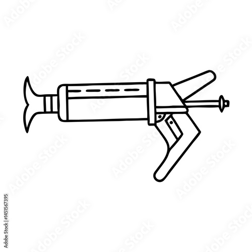 caulking gun icon, caulking gun line art - simple line art of caulking gun, perfect for caulking gun logos and icons