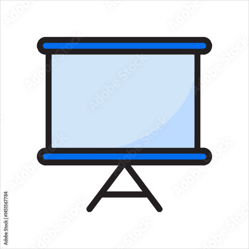 blank movie projector screen