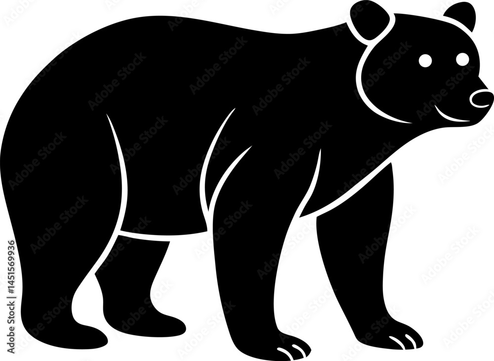 Fototapeta premium silhouette of bear