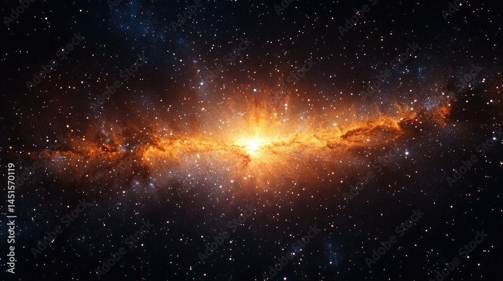 A breathtaking view of a vibrant galaxy illuminated by radiant stars and cosmic dust, showcasing the beauty of the universe A breathtaking view of a vibrant galaxy illuminated by radiant stars and cosmic dust, showcasing the beauty of the universe
