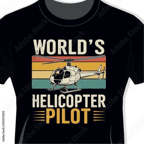 Humorous Flying Retro Helicopter Pilot Graphic for T-shirt SVG, PNG Free Vector