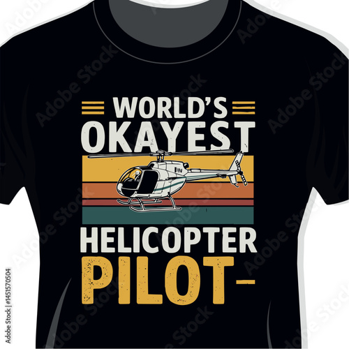Humorous Flying Retro Helicopter Pilot Graphic for T-shirt SVG, PNG Free Vector