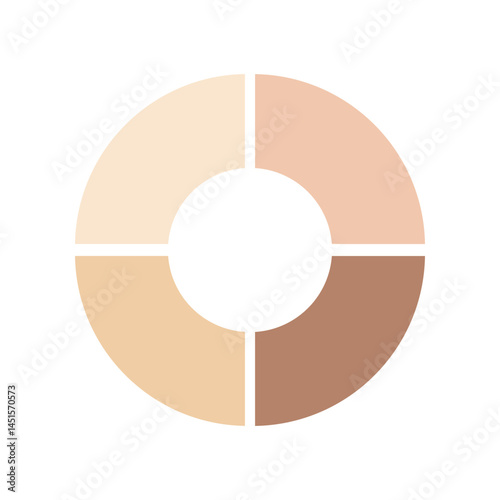 Skin color palette. Beauty, skincare, cosmetic, facial care, makeup concepts. Flat vector design isolated illustration.