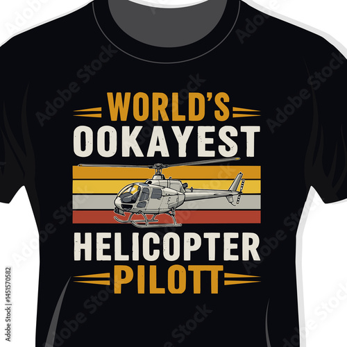 Humorous Flying Retro Helicopter Pilot Graphic for T-shirt SVG, PNG Free Vector