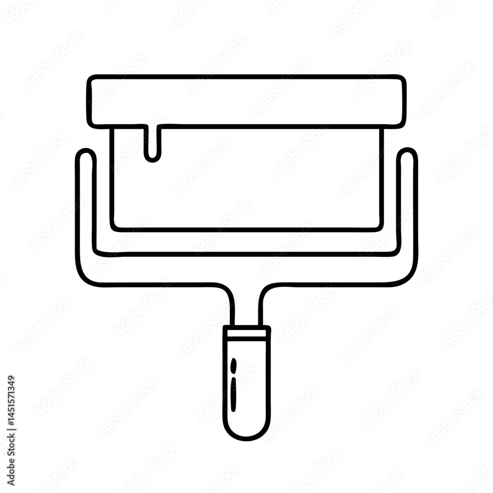 paint roller tray icon, paint roller tray line art - simple line art of paint roller tray, perfect for paint roller tray logos and icons paint roller tray icon, paint roller tray line art - simple line art of paint roller tray, perfect for paint roller tray logos and icons