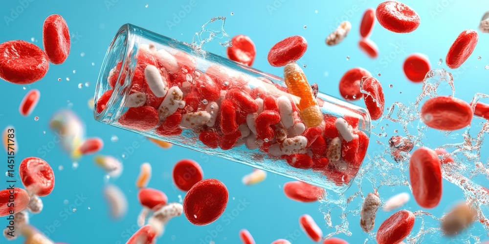 Fototapeta premium Blood cells banner