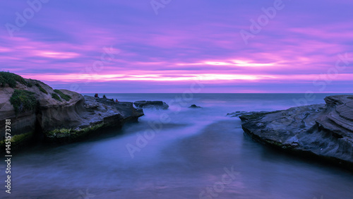 Sunset Cliffs sunset in San Diego, California, USA taken on February 17, 2025.