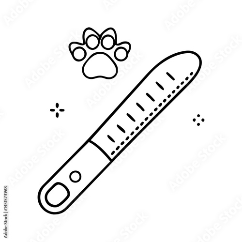 pet nail file icon, pet nail file line art - simple line art of pet nail file, perfect for pet nail file logos and icons