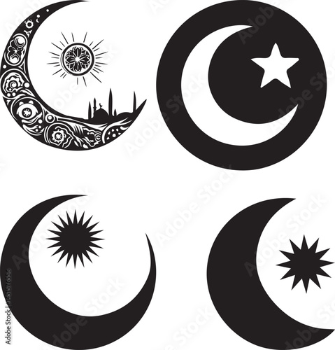 set of abstract design elements