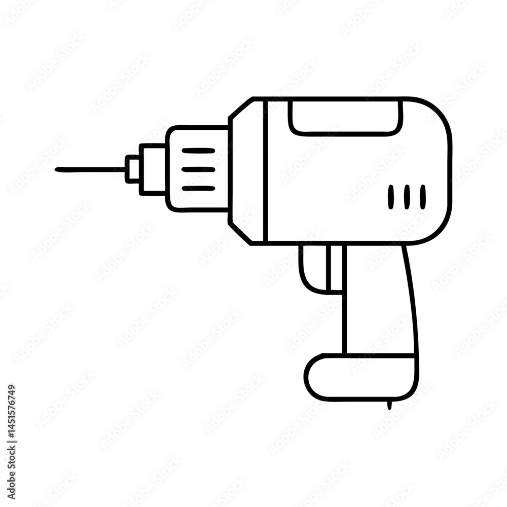 power drill icon, power drill line art - simple line art of power drill, perfect for power drill logos and icons power drill icon, power drill line art - simple line art of power drill, perfect for power drill logos and icons