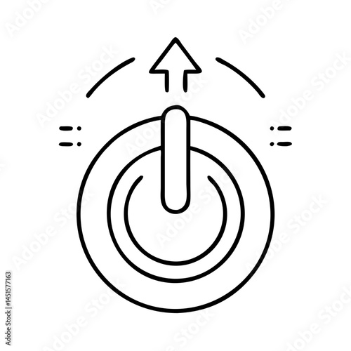 power up icon, power up line art - simple line art of power up, perfect for power up logos and icons