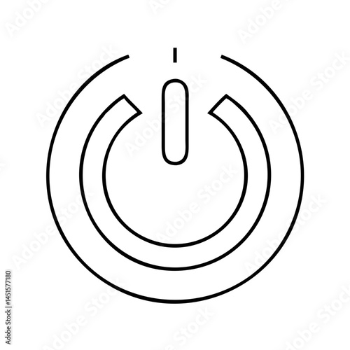 power up icon, power up line art - simple line art of power up, perfect for power up logos and icons
