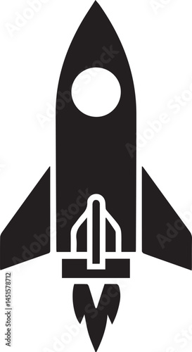 Beautiful Black Rocket Vector Silhouette Art This Is An Editable And Printable Vector Eps File
