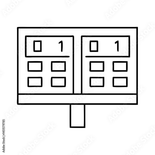 scoreboard icon, scoreboard line art - simple line art of scoreboard, perfect for scoreboard logos and icons