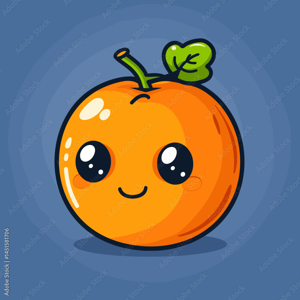 Fototapeta premium Cartoon fruits and vegetables characters, vector illustration, eps10