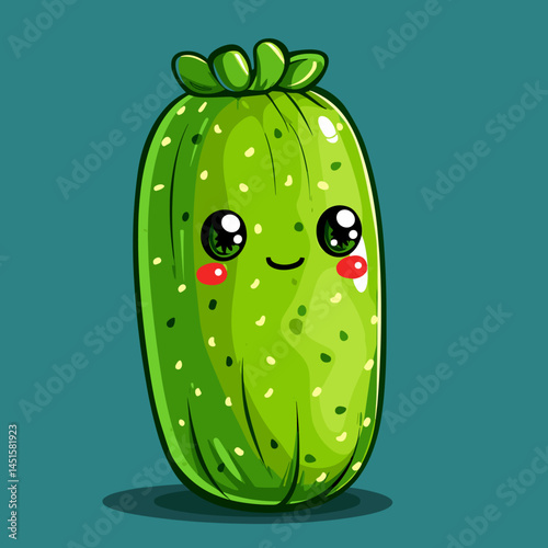 Cartoon zucchini vegetables characters, vector illustration, eps10