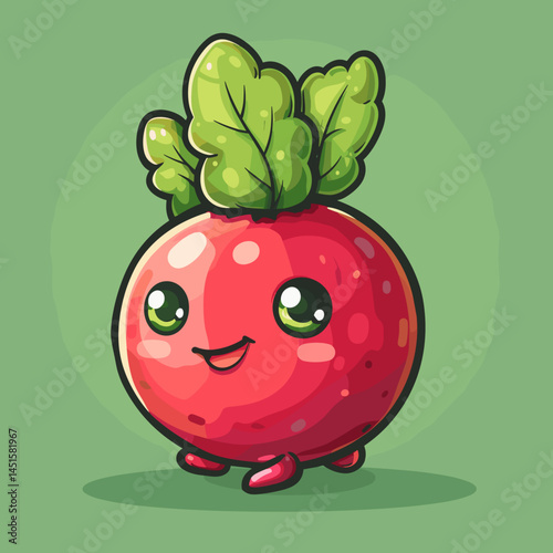 Cartoon fruits and vegetables characters, vector illustration, eps10