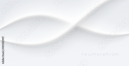 modern and abstract grey subtle texture banner in neumorphism style