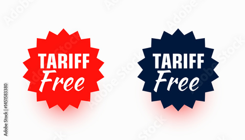 international financial market tariff free sticker in set