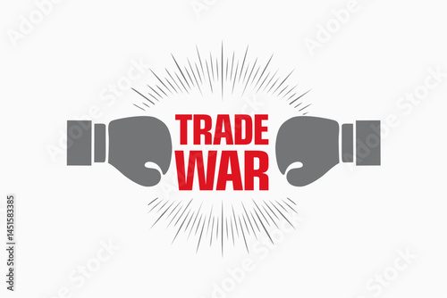 international trade war conflict background design