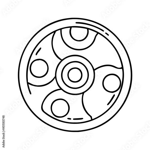 spinner wheel icon, spinner wheel line art - simple line art of spinner wheel, perfect for spinner wheel logos and icons