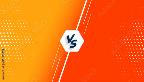 modern duel championship versus vs banner with halftone effect