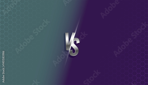 versus vs hexagon pattern banner for duel rival clash