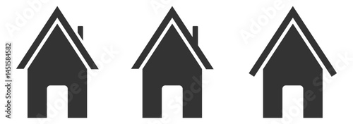 Web home icon for apps and websites, House icon, Home sign in circle or Main page icon