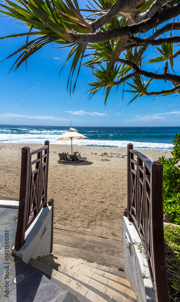 Fototapeta premium Plage de Boucan Canot, île de La Réunion 