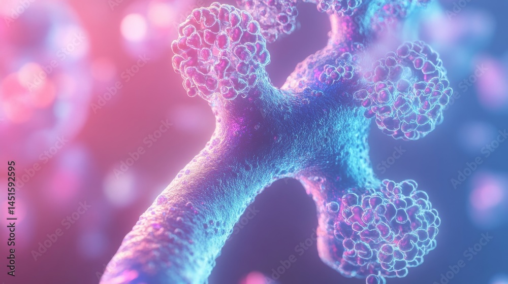 Intricate Portrayal of Lung Alveoli Showcasing Their Delicate Structure and Functionality