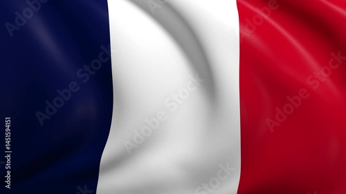 French flag background, slow motion video, looping - 4K 60fps