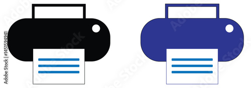 Print icon vector. printer icon vector. Printing icon vector.