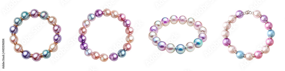 Elegant pearl and gemstone bracelets in various colors and designs. Elegant pearl and gemstone bracelets in various colors and designs.