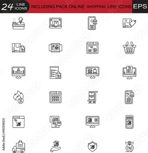  Election voting icons set in flat style