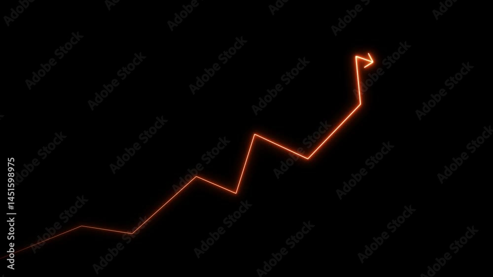 arrow business finance investment trading stock increase technology on blue background. chart growth achievement digital. business growth currency stock and investment economy.