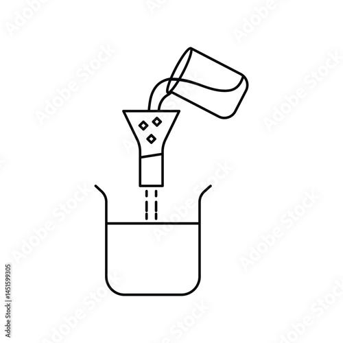 filtration lineal icon with white background vector stock illustration