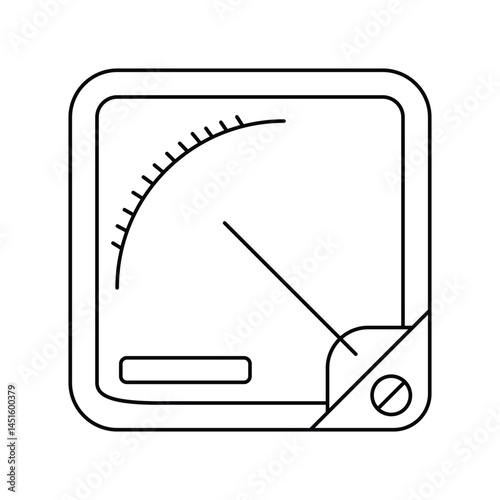 ammeter lineal icon with white background vector stock illustration