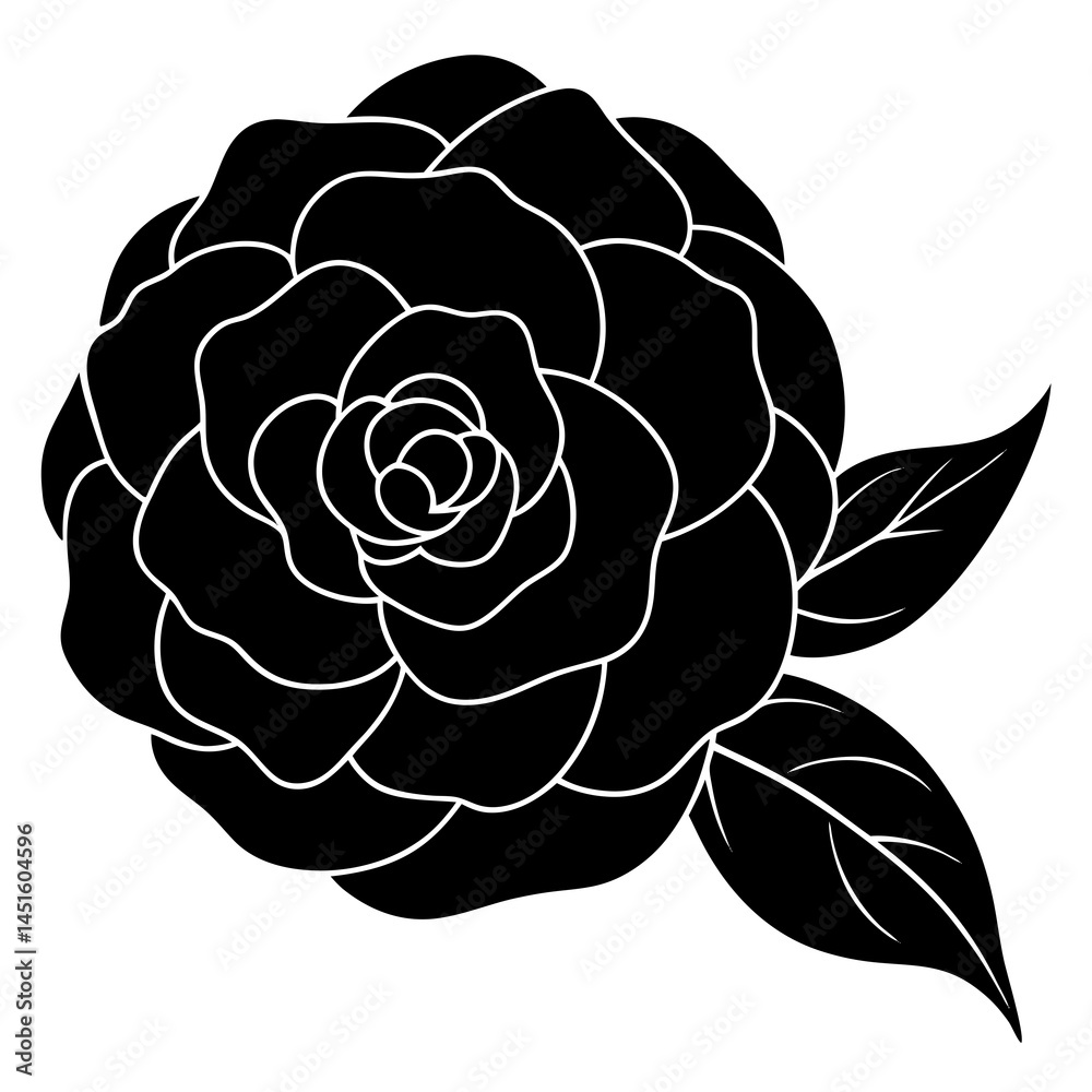 Obraz premium black and white flower