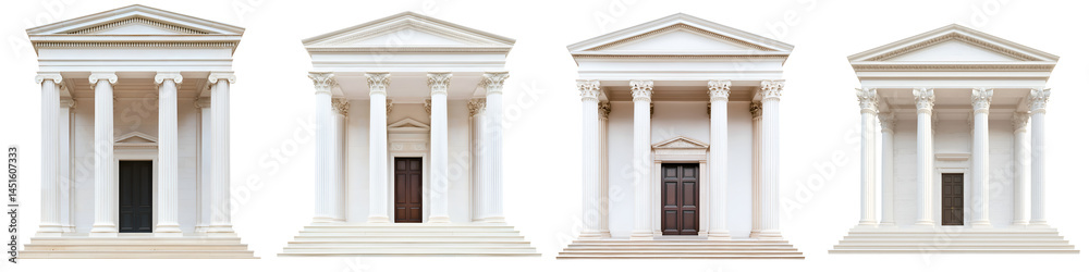 Obraz premium Classical architectural facades of historical buildings