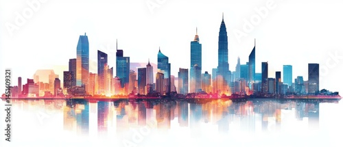 PNG City of Bangkok in Thailand architecture cityscape landscape.