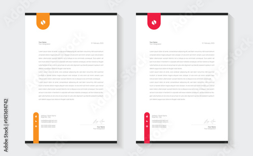 A modern, creative, and professional letterhead bundle perfect for your corporate projects. Letterheads designed in a clean and minimalist style, ideal for official documents, business communications.